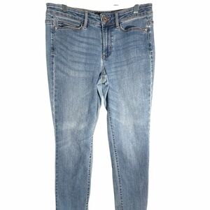 J Jill Denim Boyfriend Straight Leg Ankle Classic Blue Jeans Sz 8